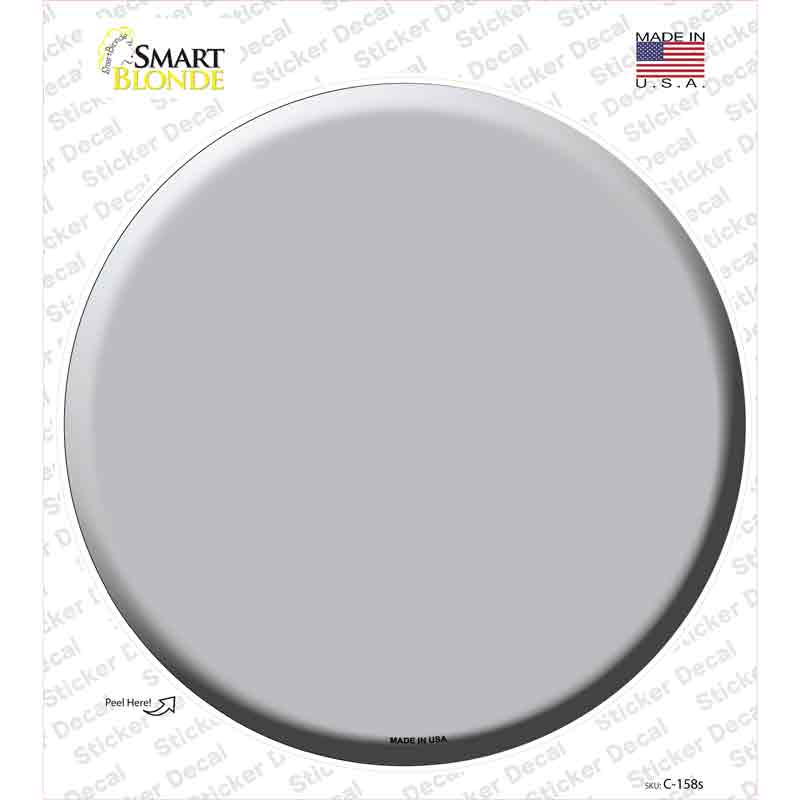 Gray Novelty Circle Sticker Decal