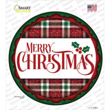 Merry Christmas Red and Green Novelty Circle Sticker Decal Small