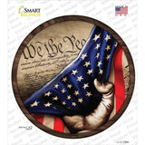 Constitution American Flag Novelty Circle Sticker Decal