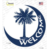 Welcome South Carolina Flag Novelty Circle Sticker Decal Small