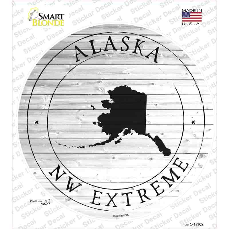 Alaska NW Extreme Novelty Circle Sticker Decal Small