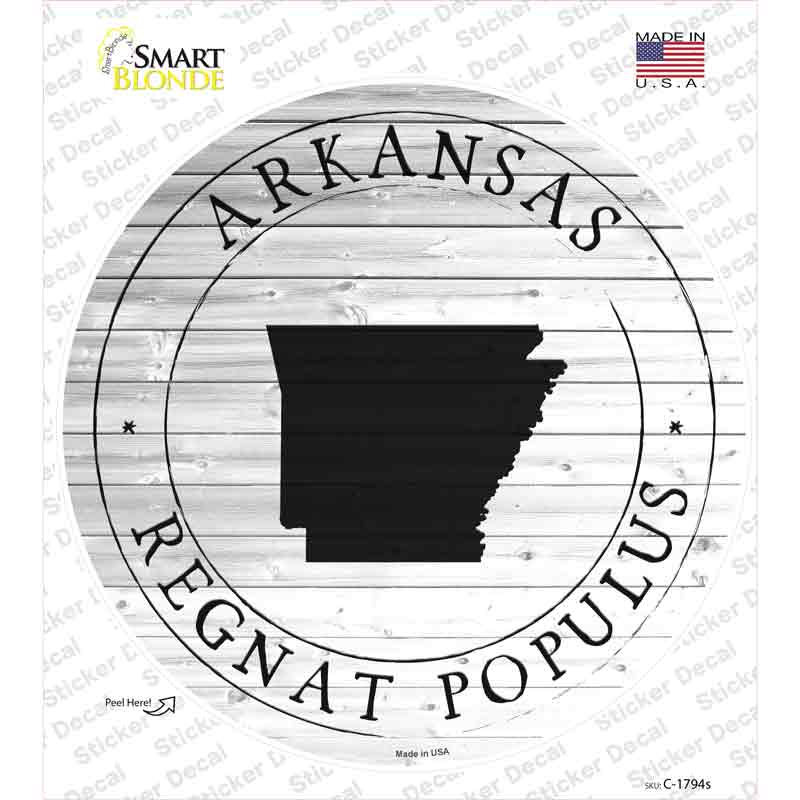 Arkansas Regnat Populus Novelty Circle Sticker Decal Small