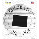 Colorado Mile High Novelty Circle Sticker Decal Small