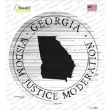 Georgia Wisdom Justice Moderation Novelty Circle Sticker Decal Small