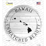 Hawaii Unmatched Beauty Novelty Circle Sticker Decal Small