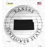 Kansas Sunflower State Novelty Circle Sticker Decal Small