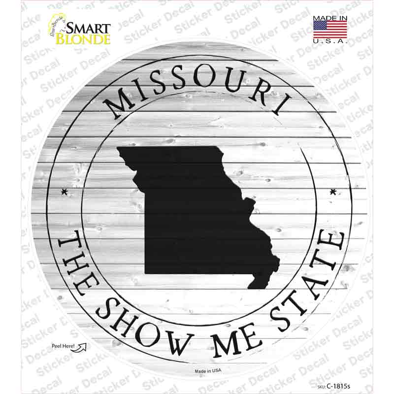 Missouri Show Me State Novelty Circle Sticker Decal Small