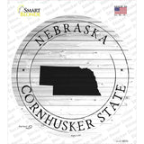 Nebraska Cornhusker State Novelty Circle Sticker Decal Small