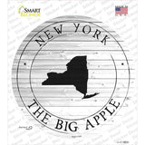 New York Big Apple Novelty Circle Sticker Decal Small