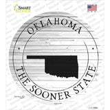 Oklahoma Sooner State Novelty Circle Sticker Decal Small