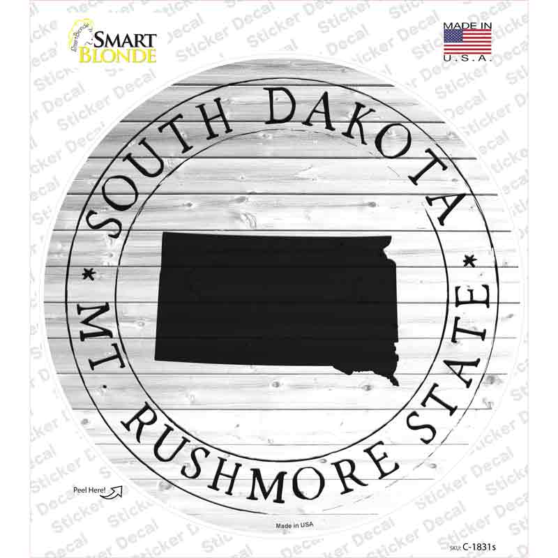 South Dakota Mt Rushmore State Novelty Circle Sticker Decal Small