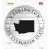 Washington Evergreen State Novelty Circle Sticker Decal Small