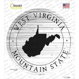 West Virginia Mountain State Wholeslae Novelty Circle Sticker Decal Small