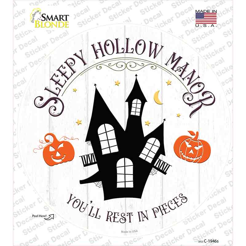 Sleepy Hollow Manor Novelty Circle Sticker Decal Small