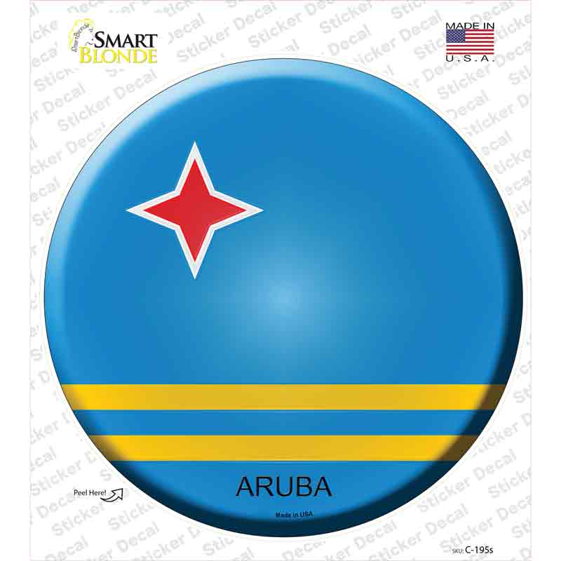 Aruba Novelty Circle Sticker Decal Small