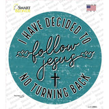 Follow Jesus Novelty Circle Sticker Decal C-2065s