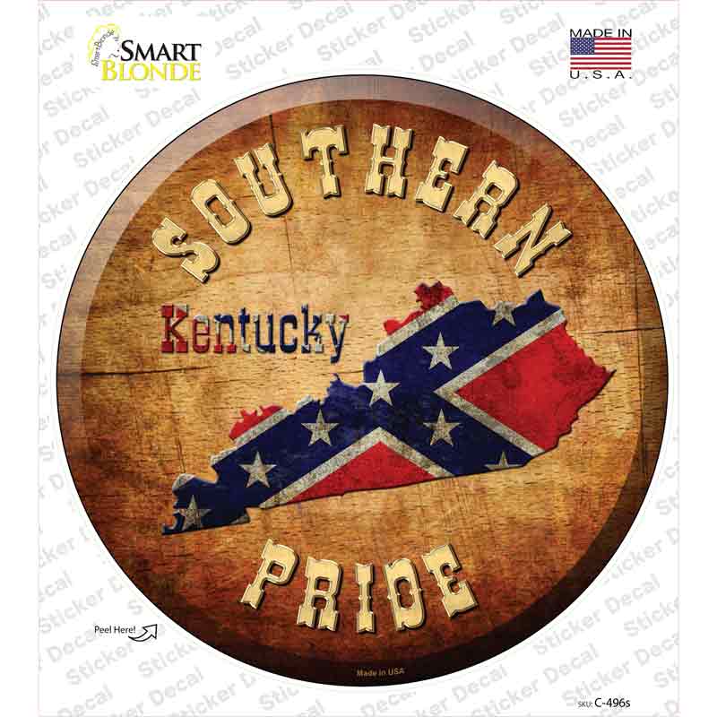 Southern Pride Kentucky Novelty Circle Sticker Decal Small