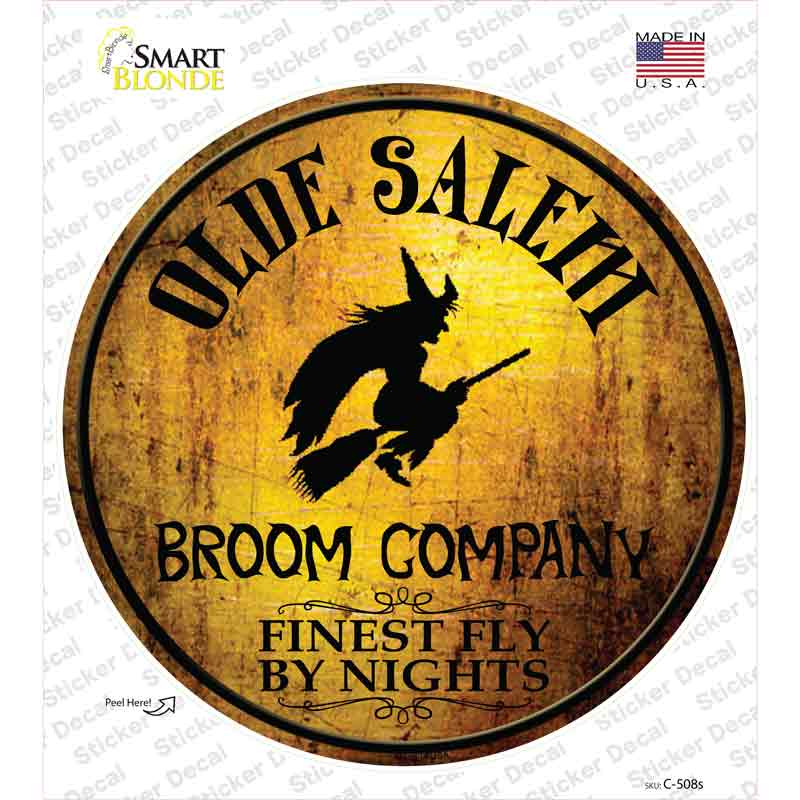 Salem Broom Company Novelty Circle Sticker Decal Small