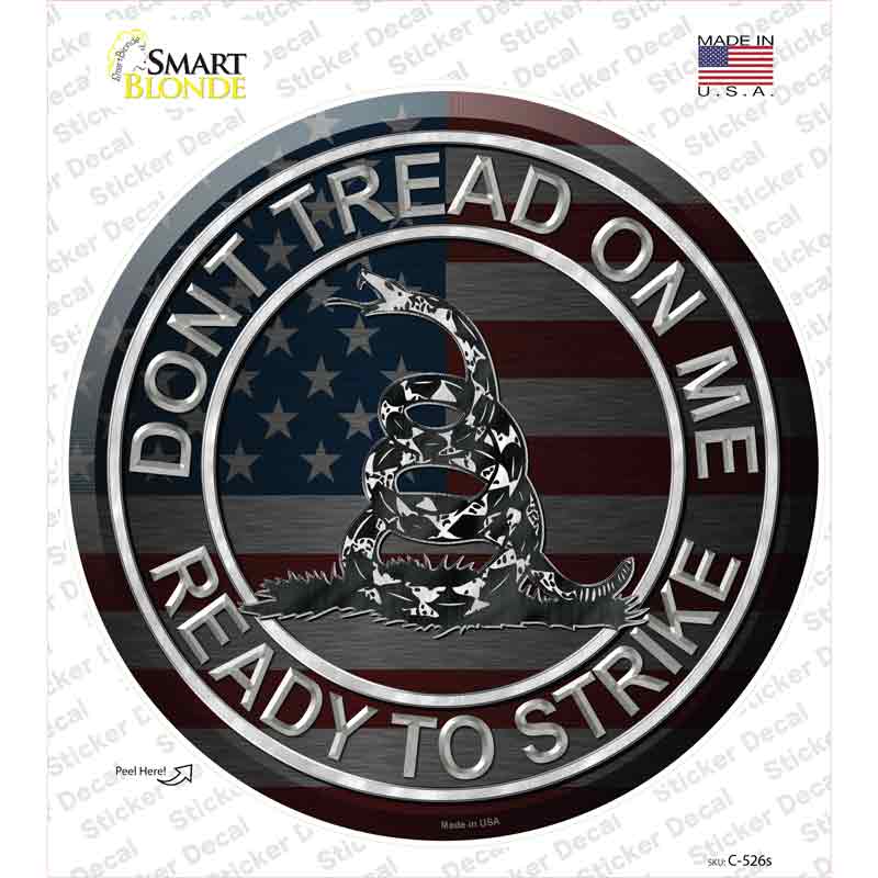 Dont Tread On Me Novelty Circle Sticker Decal Small