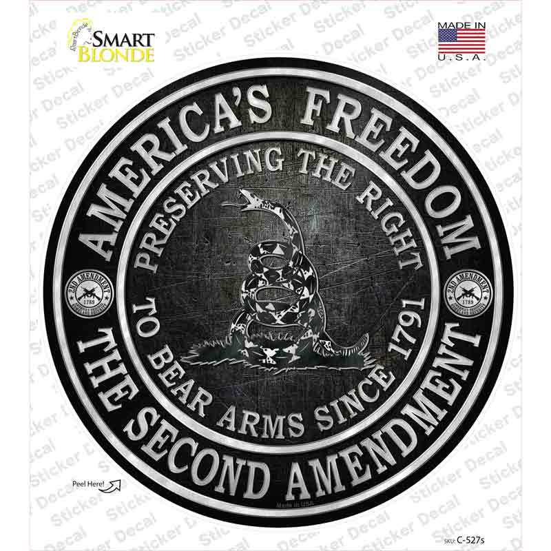 Americas Freedom Novelty Circle Sticker Decal Small