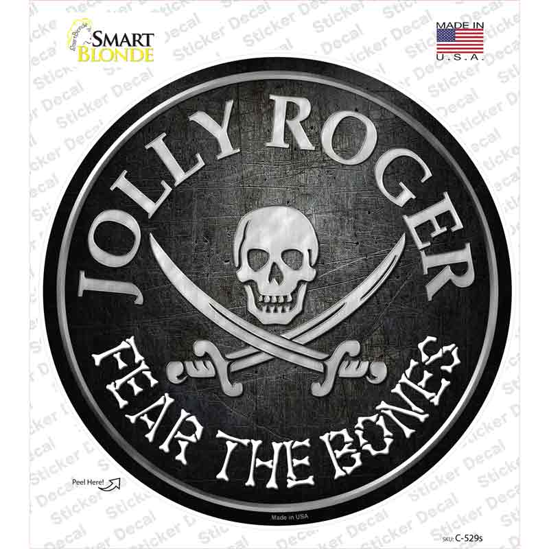 Fear The Bones Novelty Circle Sticker Decal Small