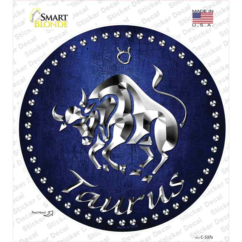 Taurus Novelty Circle Sticker Decal Small