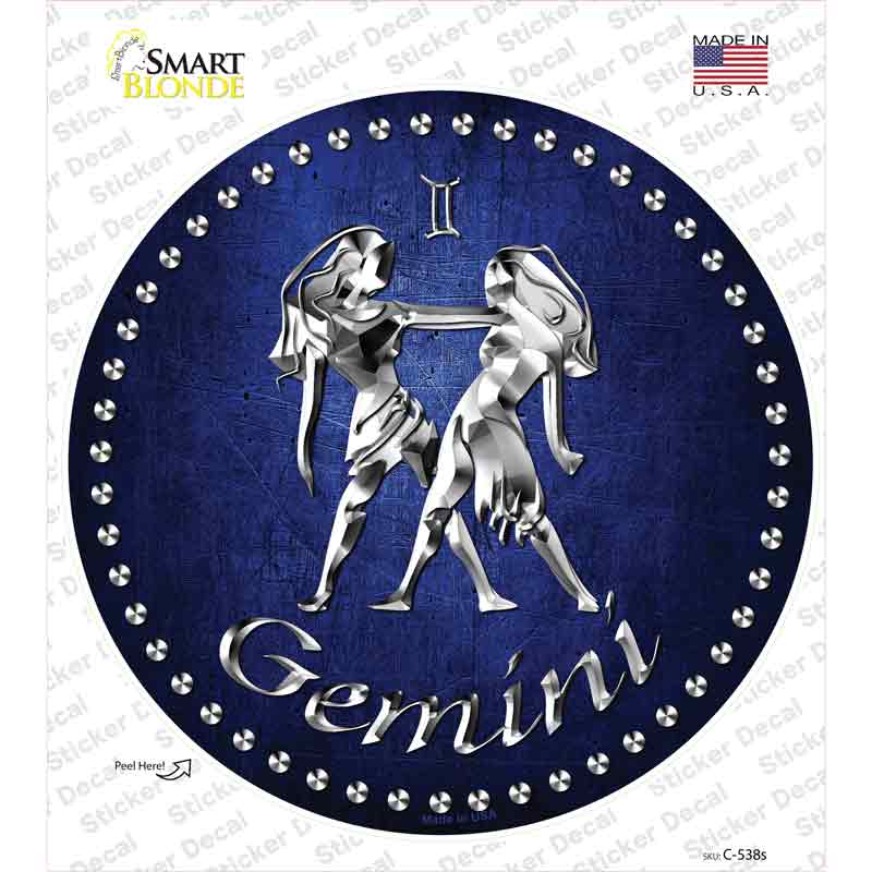 Gemini Novelty Circle Sticker Decal Small