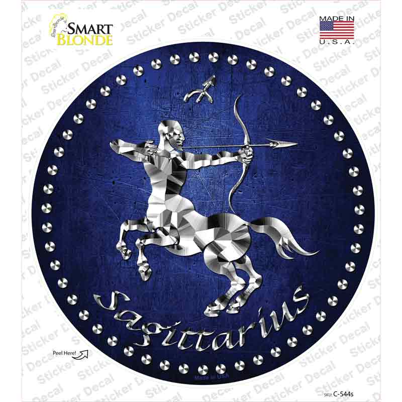Sagittarius Novelty Circle Sticker Decal