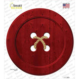 Red Button Novelty Circle Sticker Decal