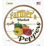 Farmers Market Peppers Novelty Circle Sticker Decal Small