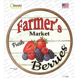 Farmers Market Berries Novelty Circle Sticker Decal Small