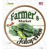 Farmers Market Jalapenos Novelty Circle Sticker Decal Small