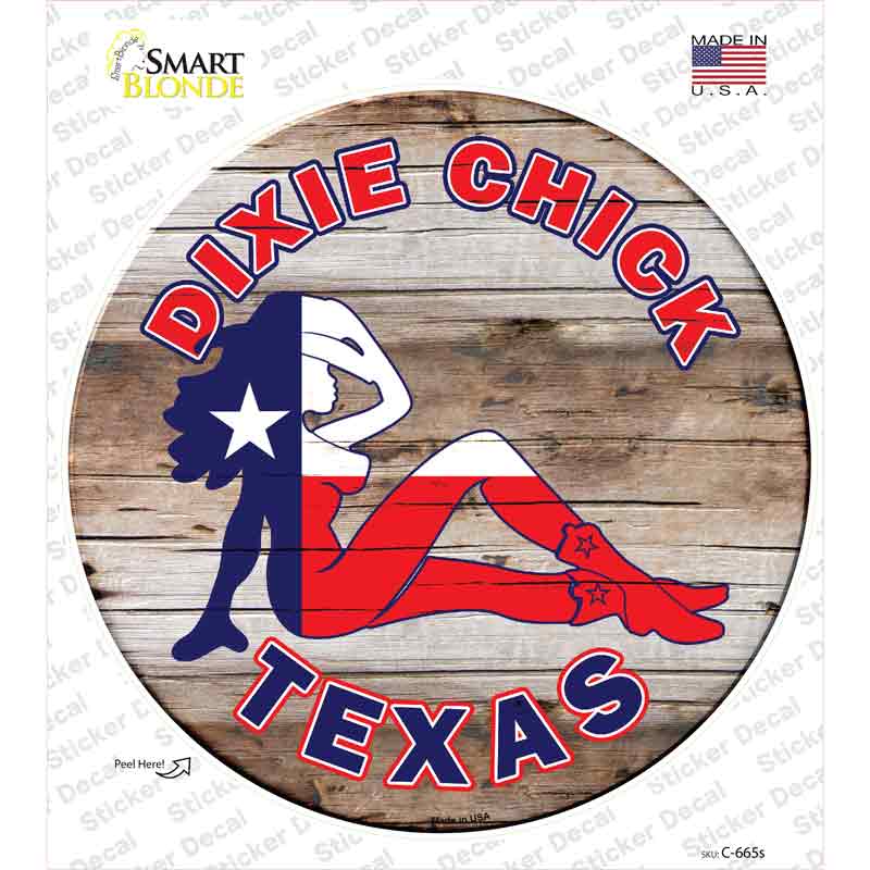 Dixie Chicks Texas Novelty Circle Sticker Decal Small