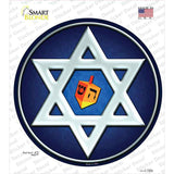 Hanukkah Star And Dreidel Novelty Circle Sticker Decal Small