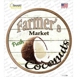 Farmers Market Coconut Novelty Circle Sticker Decal Small