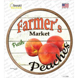 Farmers Market Peaches Novelty Circle Sticker Decal Small