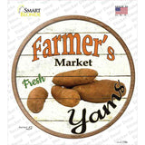 Farmers Market Yams Novelty Circle Sticker Decal Small