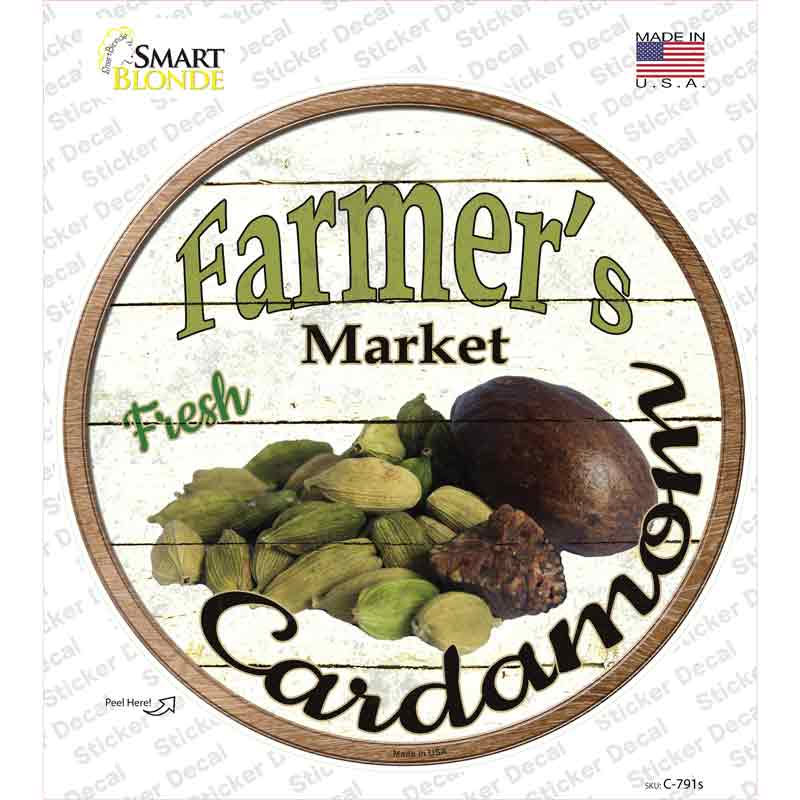 Farmers Market Cardamon Novelty Circle Sticker Decal Small