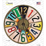 License Plate Strip Clock Novelty Circle Sticker Decal