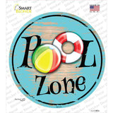 Pool Zone Novelty Circle Sticker Decal