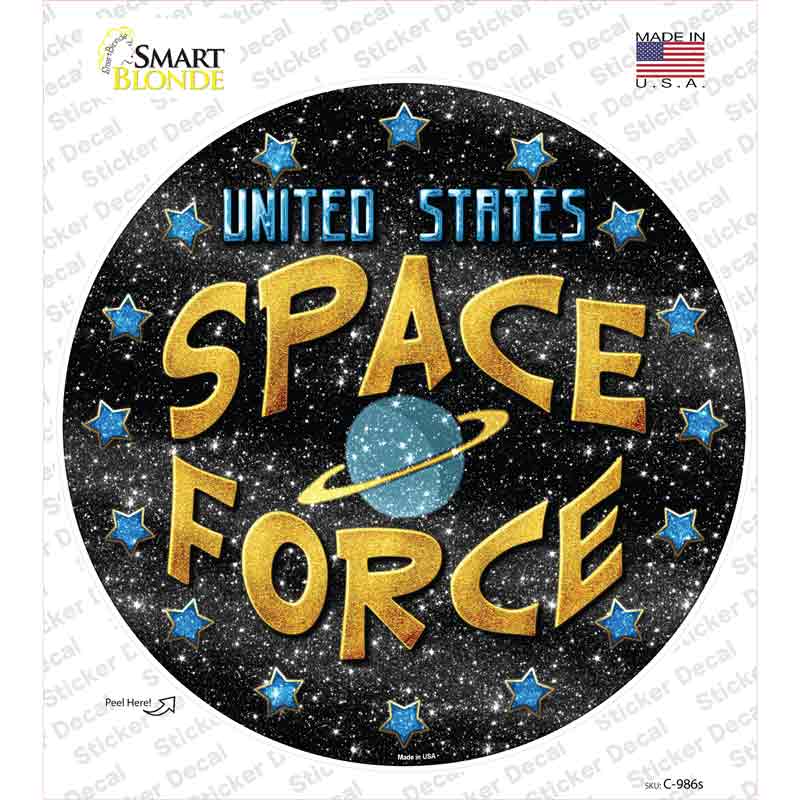 US Space Force Novelty Circle Sticker Decal Small