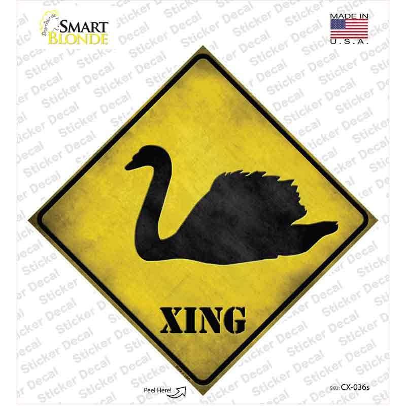 Swan Xing Novelty Diamond Sticker Decal Small