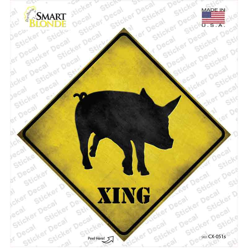 Pig Xing Novelty Diamond Sticker Decal Small