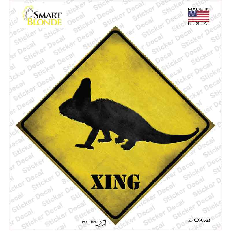 Chameleon Xing Novelty Diamond Sticker Decal Small