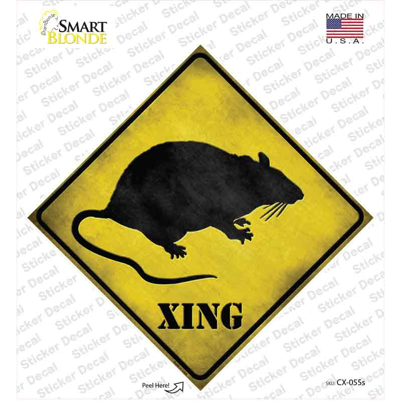 Rat Xing Novelty Diamond Sticker Decal Small