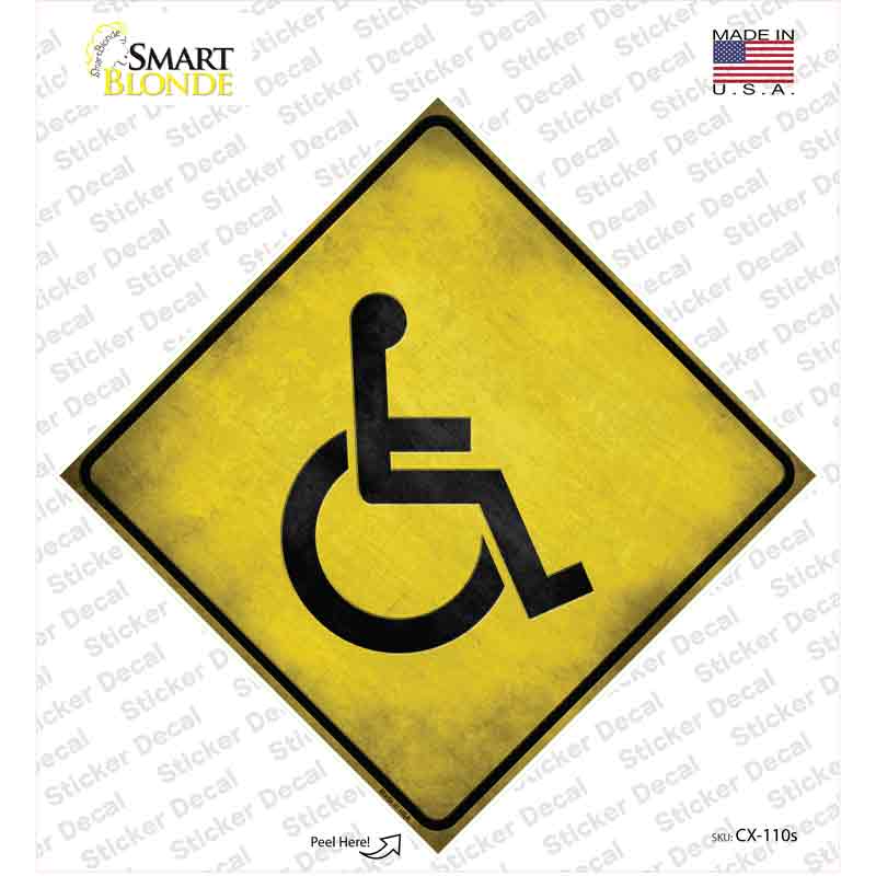 Handicap Novelty Diamond Sticker Decal