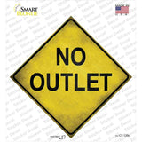 No Outlet Textured Novelty Diamond Sticker Decal