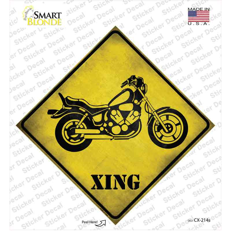 Classic American Chopper Xing Novelty Diamond Sticker Decal Small