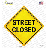 Street Closed Novelty Diamond Sticker Decal