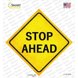 Stop Ahead Novelty Diamond Sticker Decal